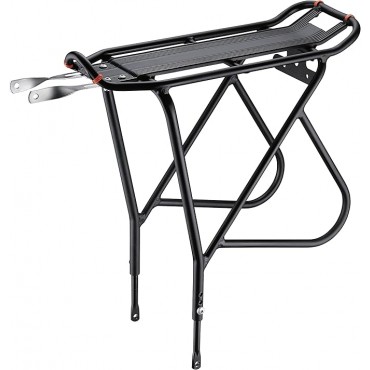 Ibera Bike Rack - Bicycle Touring Carrier Plus+ for Disc Brake/Non-Disc Brake Mount, Fat Tire Bikes, Frame-Mounted for Heavier Top & Side Loads, Height Adjustable for 26"-29" Frames